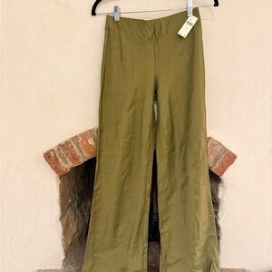 Anthropologie Olive Wide Leg Pants